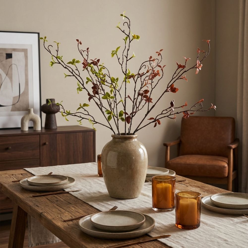 Branch Curly Willow - Branche d'arbre artificielle en plastique, aspect