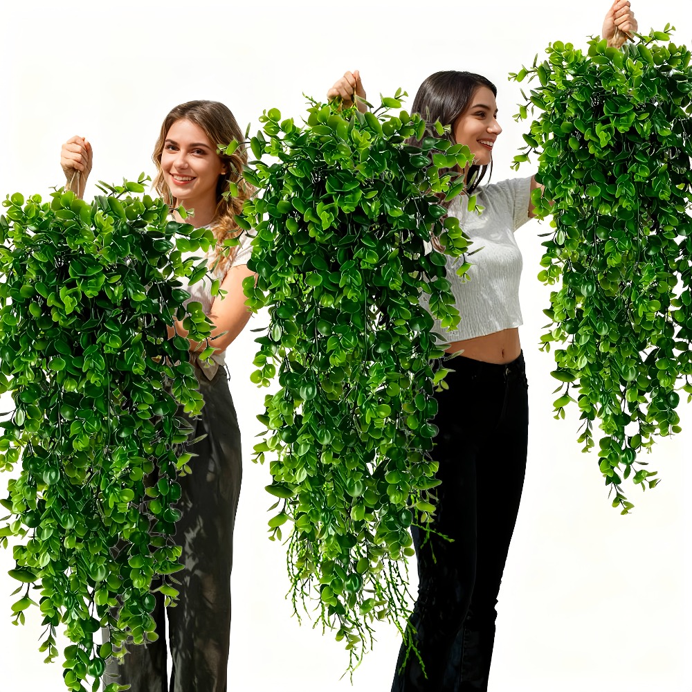 Preserved Moss Sheet - 4 plantes artificielles suspendues, fausses feuilles