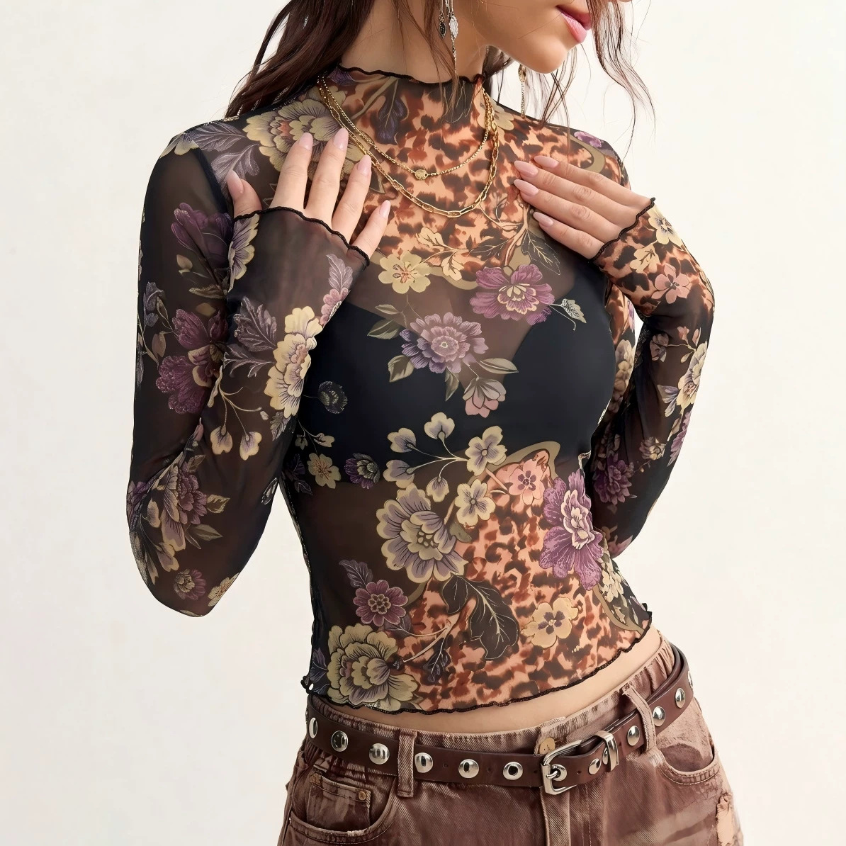 B 2026 T-shirt en maille trans - B&J Florist Supply Nyc avis et prix